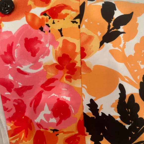 NWT Tahari Arthur Levine White & Floral Blazer Sz 8 Church Career Tailored - Picture 8 of 8